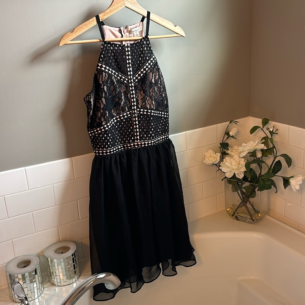 Black racerback dress